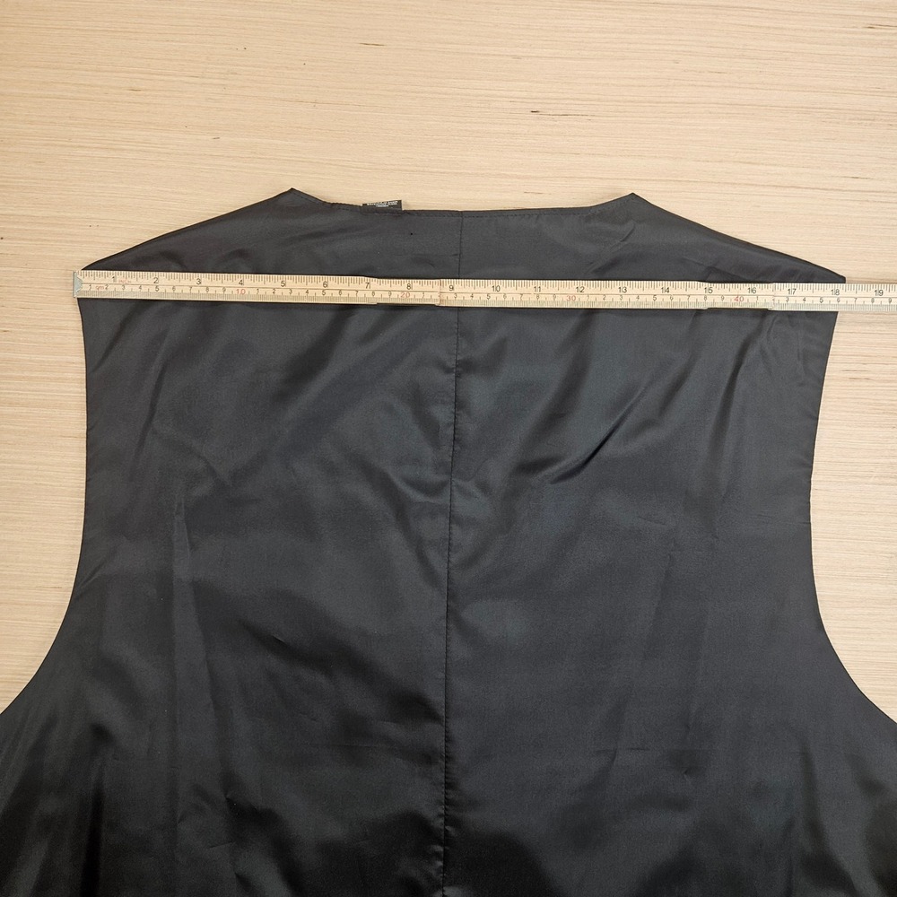 Claiborne Vest Mens XXL Black Easy Care Suit Waistcoat Formal Wedding NEW - Picture 10 of 13